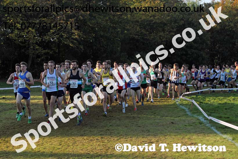 Senior men, National Cross Country Relays, Berry Park, Mansfield. Photo: David T. Hewitson/Sports for All Pics